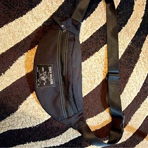 TRUE RELIGION ESOX BELT WAIST BAG FANNY PACK BLACK UNISEX AUTHENTIC